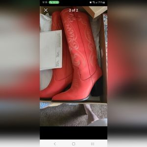 Steve madden lasso  red boots
